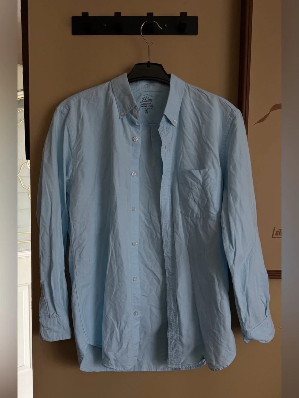 J.Crew Men’s Light Blue Long-Sleeve Oxford Button-Down Shirt Size M